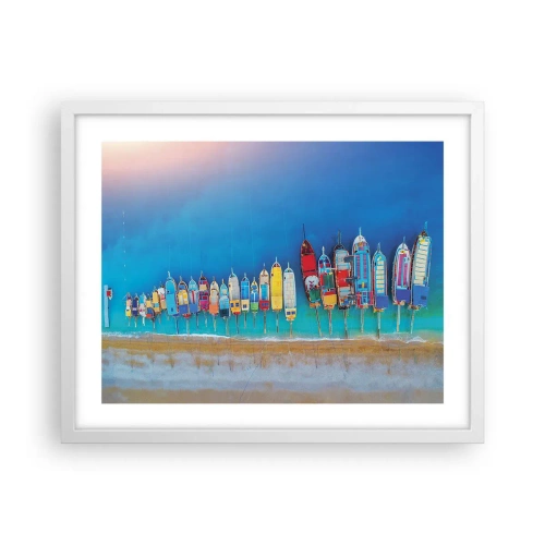 Poster în ramă albă - Din perspectiva unei păsări - 50x40 cm