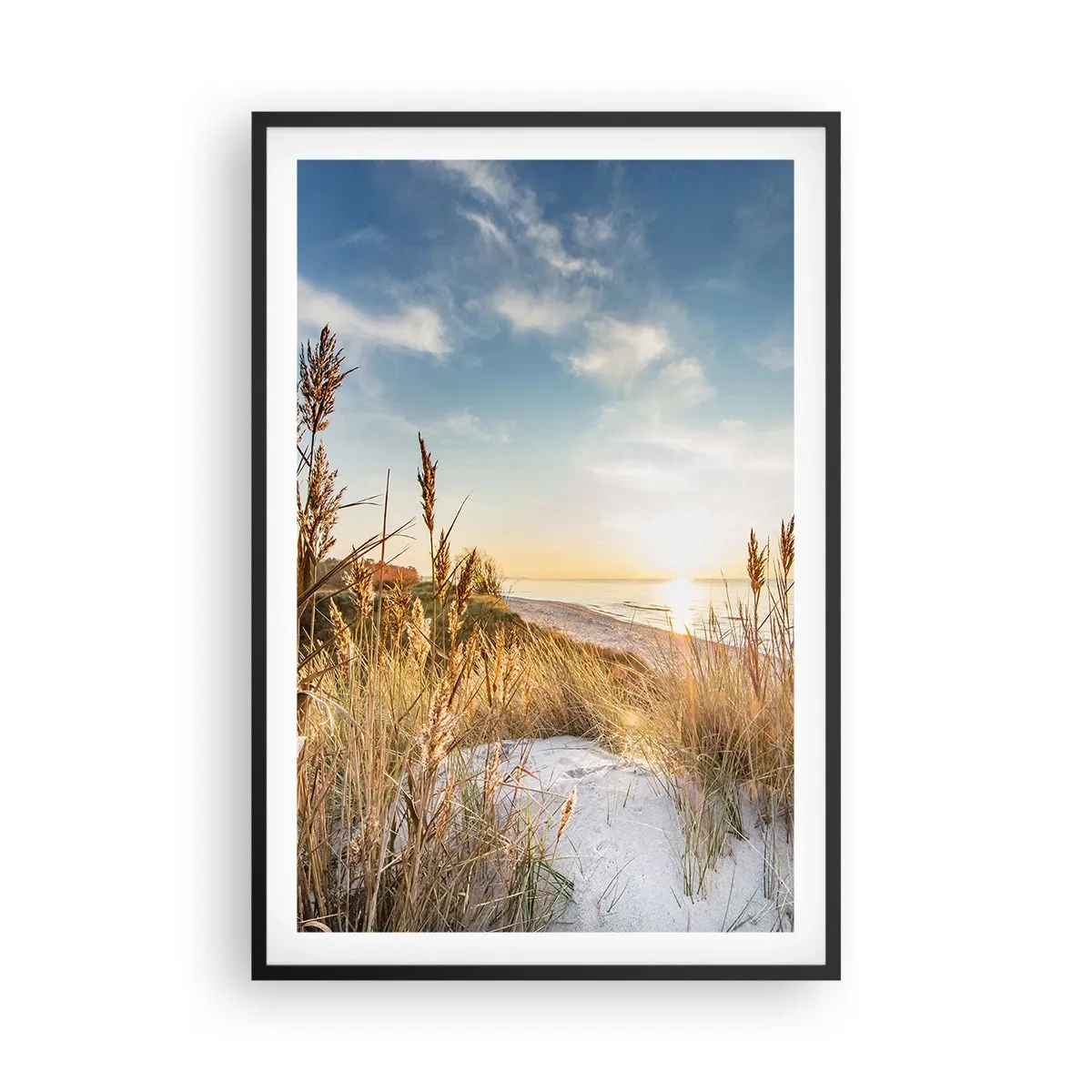 Poster în ramă neagră - Plaja de nord - 61x91 cm