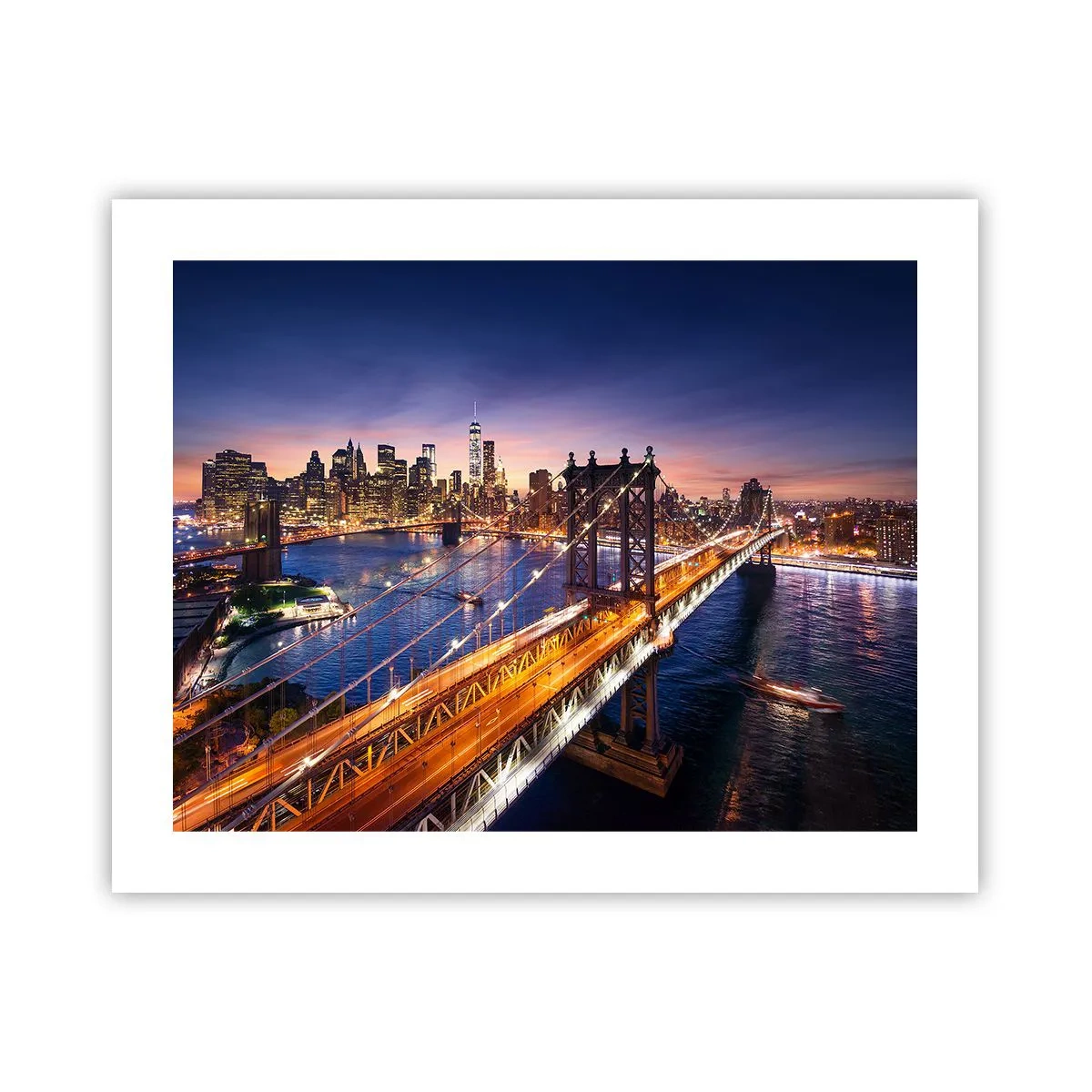 Poster - Pe un pod luminos către inima orașului - 50x40 cm