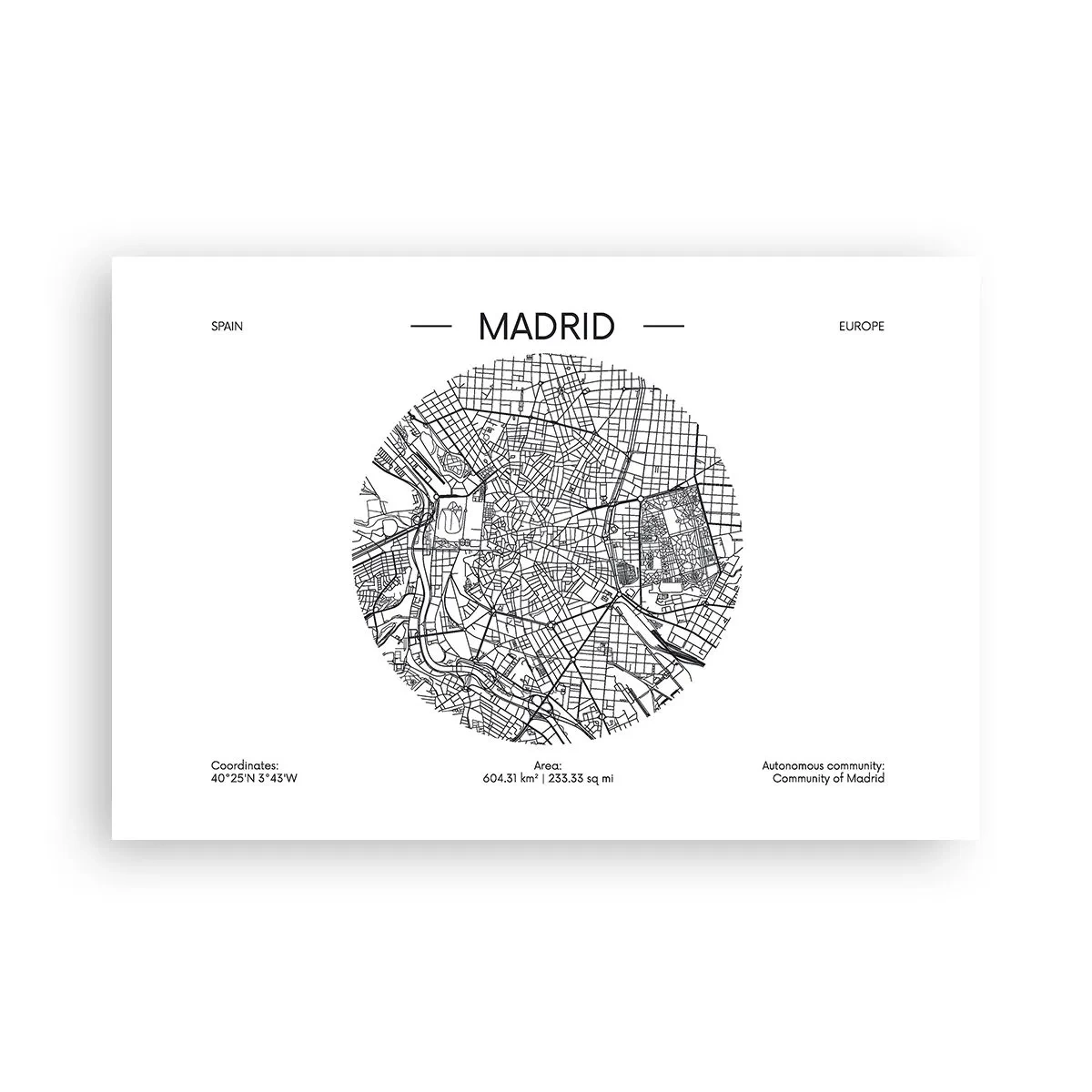 Poster - Anatomia Madridului - 91x61 cm