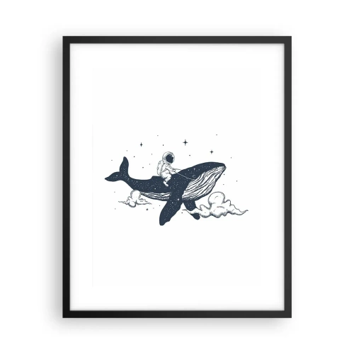Poster în ramă neagră - Aventura spațială - 40x50 cm