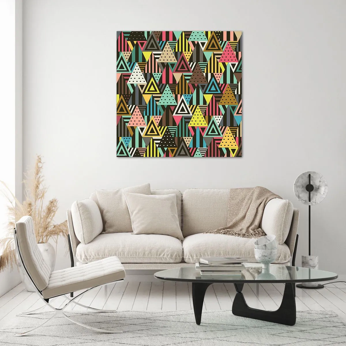 Tablou pe sticlă - În ritm de trei - 70x70 cm