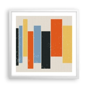 Poster în ramă albă - Înregistrare muzicală - 50x50 cm