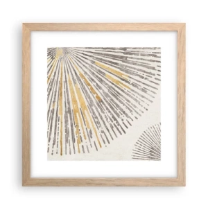 Poster în ramă de stejar deschis - Frumusețea razei - 30x30 cm