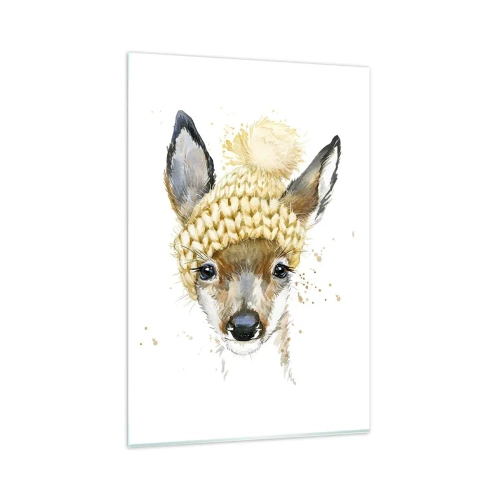 Tablou pe sticlă - Pentru iarnă într-o pădure înzăpezită - 80x120 cm