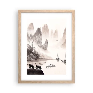 Poster în ramă de stejar deschis - Viața exotică de zi cu zi a Estului - 30x40 cm