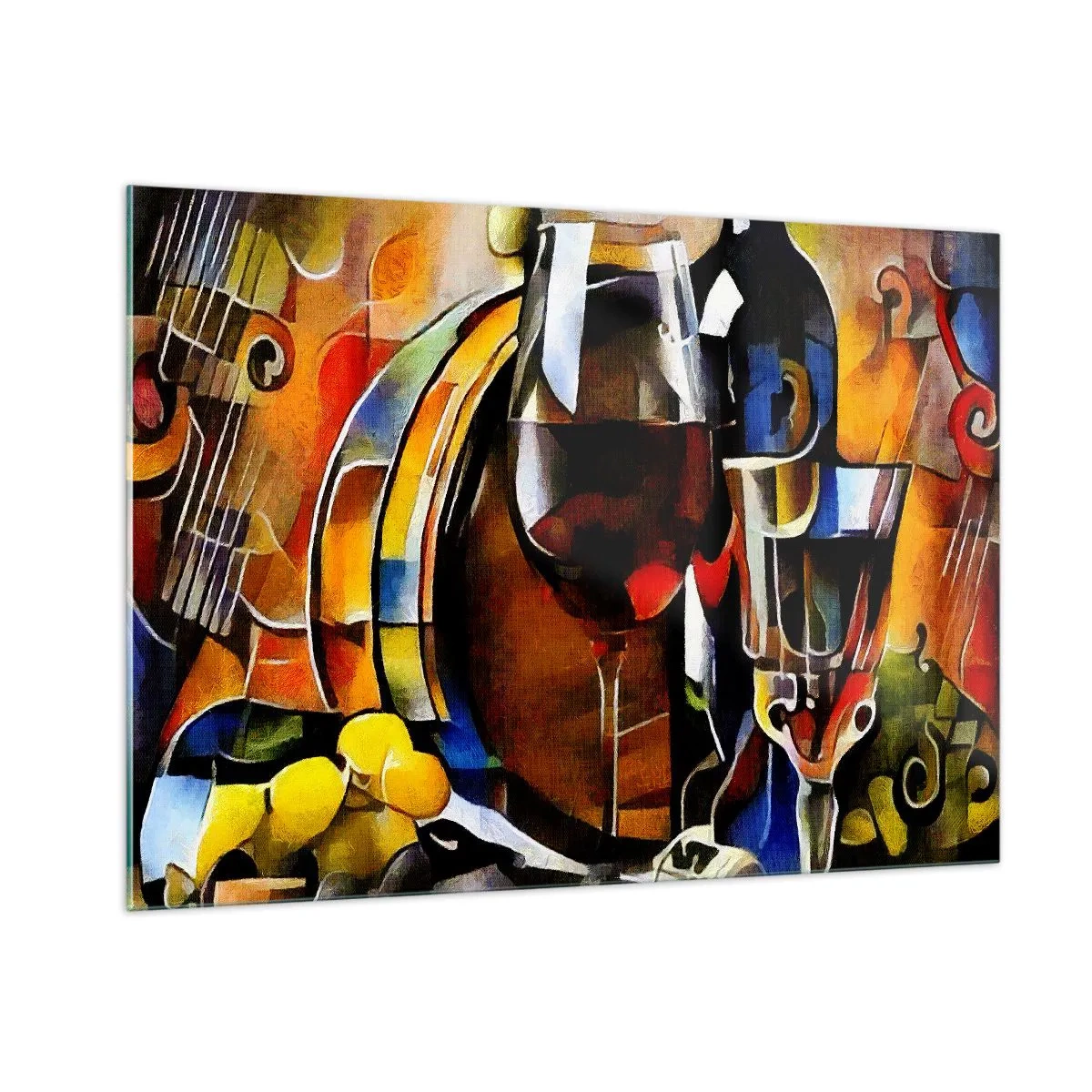 Tablou pe sticlă - Și lumea devine mai colorată - 100x70 cm