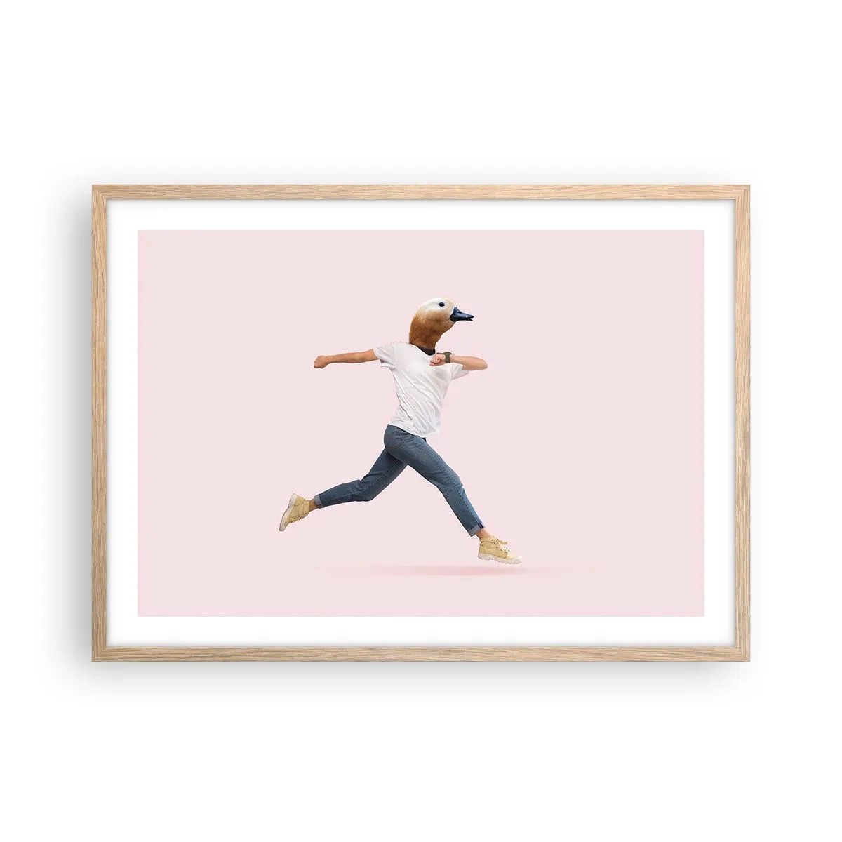 Poster în ramă de stejar deschis - Un strop de absurditate - 70x50 cm