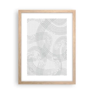 Poster în ramă de stejar deschis - Nu există o cale ușoară - 30x40 cm