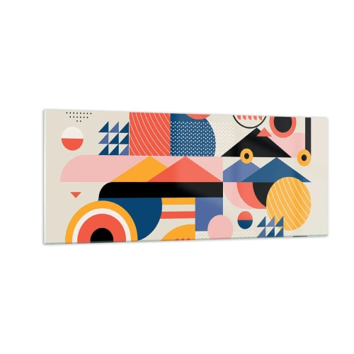 Tablou pe sticlă - Compoziție: joacă-te - 100x40 cm