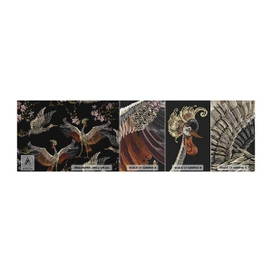 Mostră tapet Premium Canvas - Pasăre de basm - Abstracția, Pasăre, Grafică - 100x30 cm