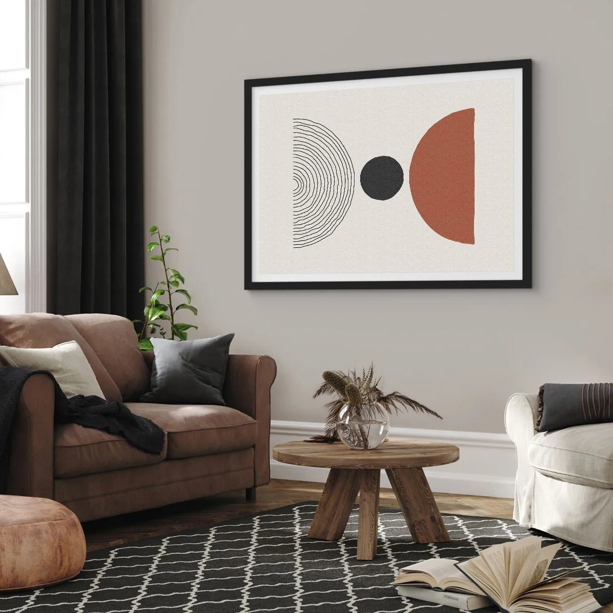 Poster în ramă neagră - În centrul atenției - 100x70 cm