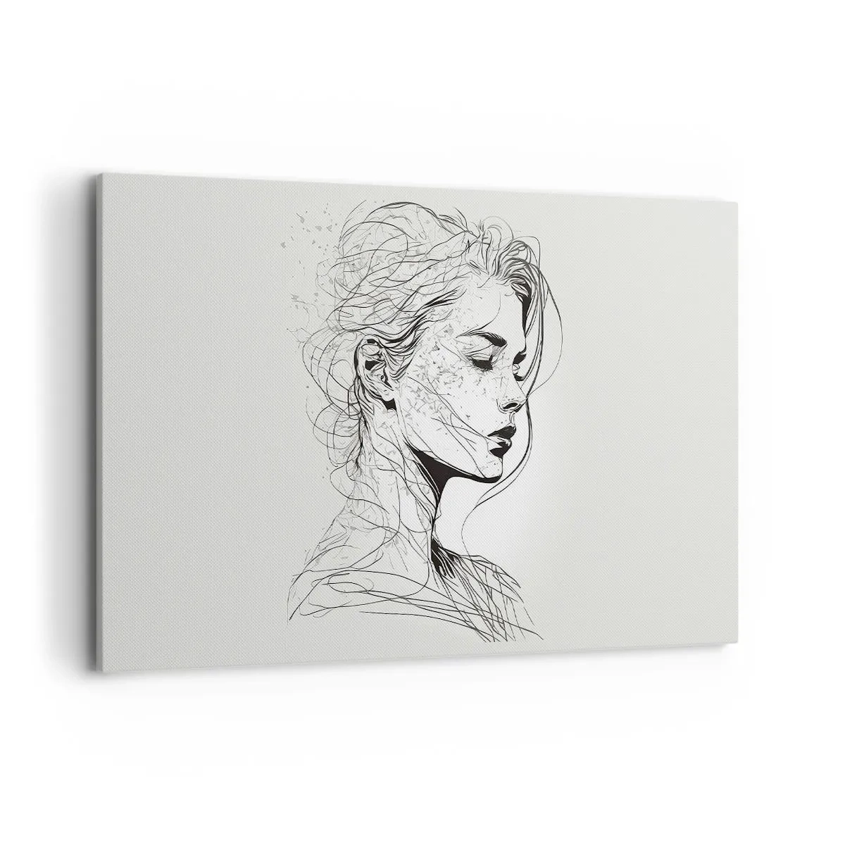 Tablou pe pânză - Desenată cu linii - 120x80 cm