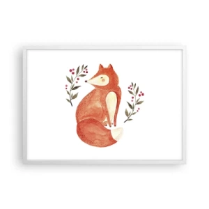 Poster în ramă albă - Micuțul roșcat - 70x50 cm