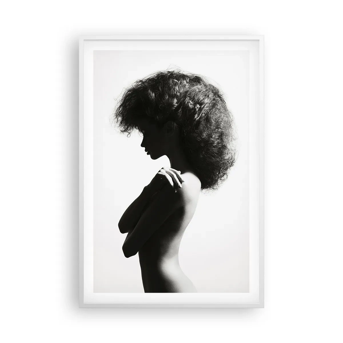Poster în ramă albă - Ca o floare pe o tulpină subțire - 61x91 cm