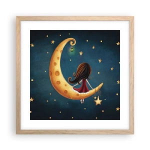 Poster în ramă de stejar deschis - A fost odată ca niciodată... - 40x40 cm