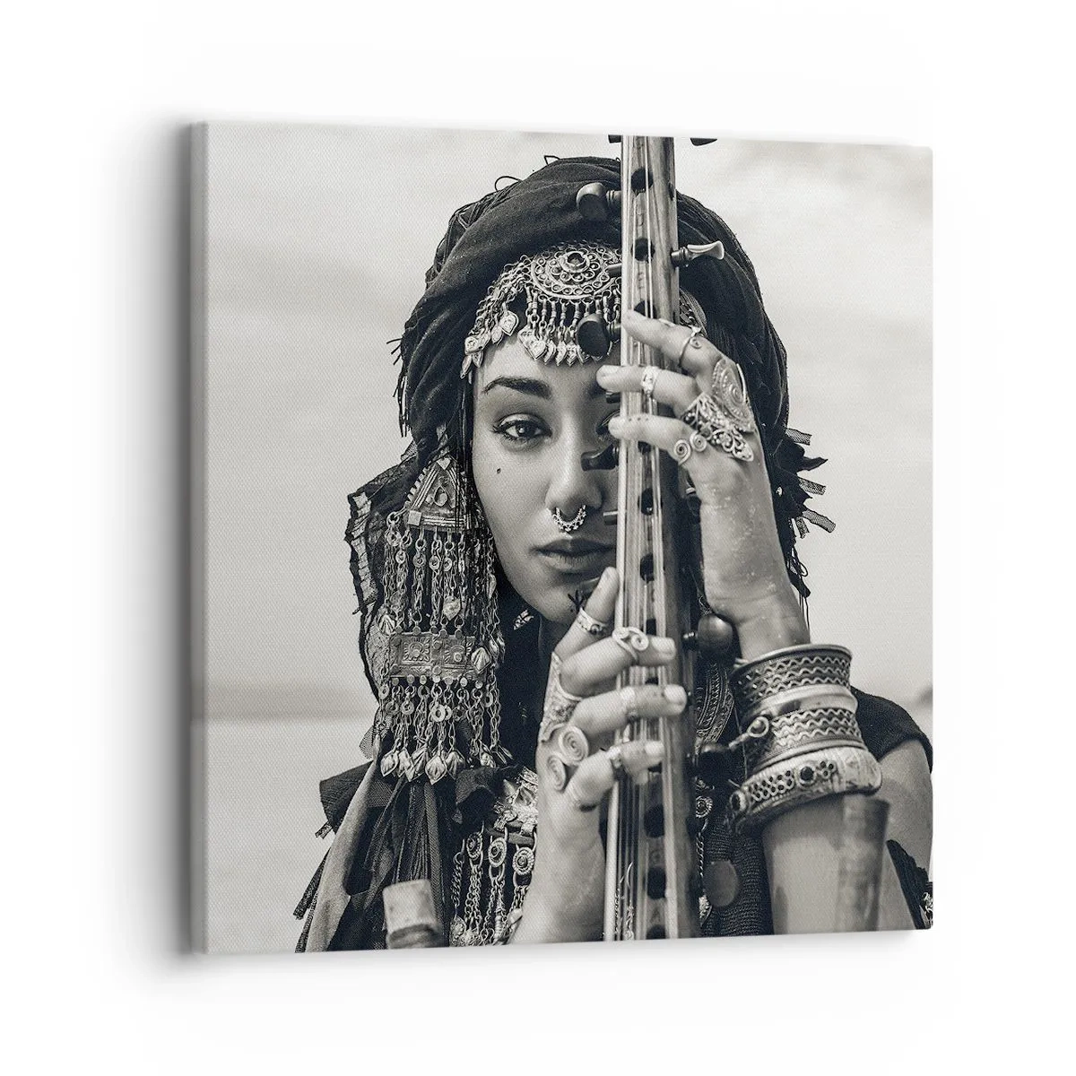 Tablou pe pânză - Muzica orientală în sine - 30x30 cm
