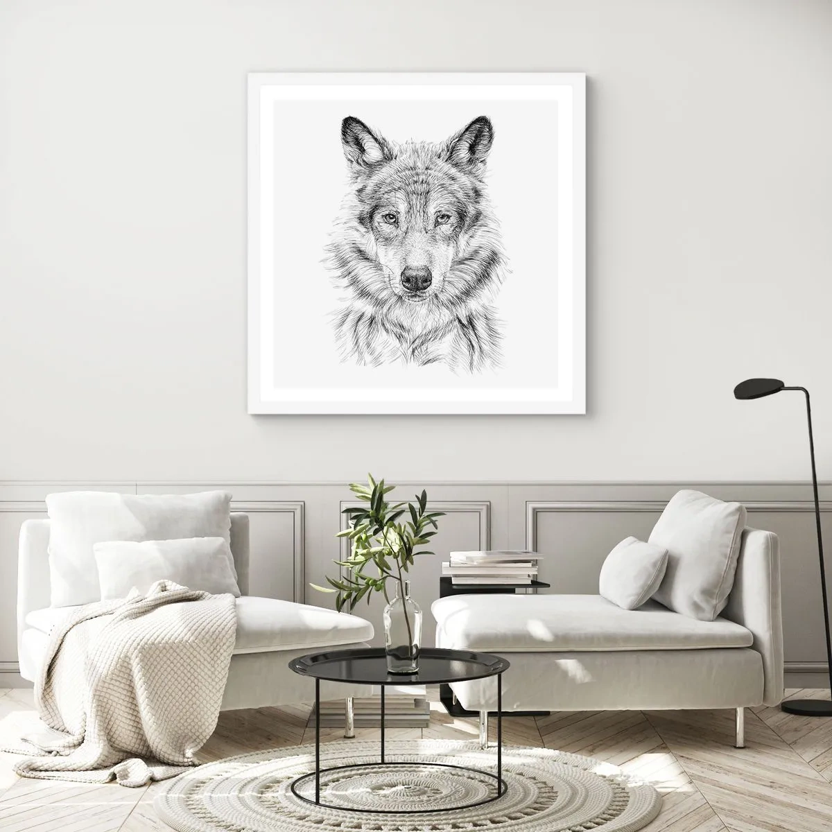 Poster în ramă albă - Un lider înnăscut - 30x30 cm