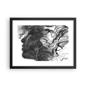 Poster în ramă neagră - Încurcată în vise - 40x30 cm