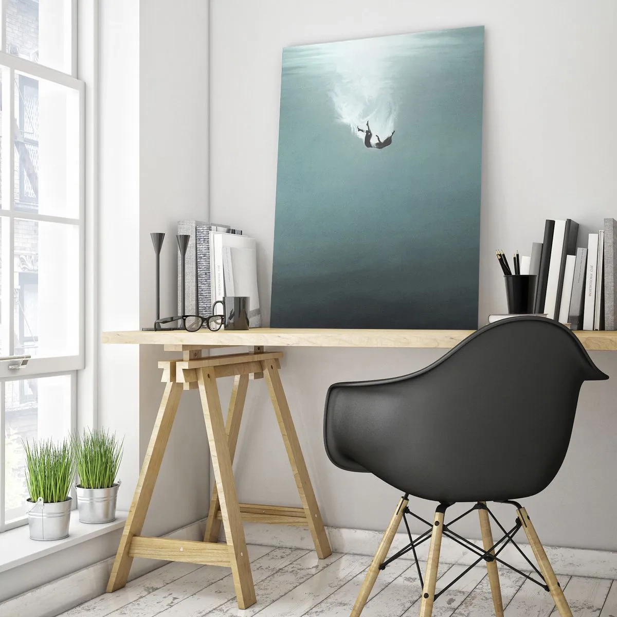 Tablou pe sticlă - În îmbrățișarea oceanului - 50x70 cm
