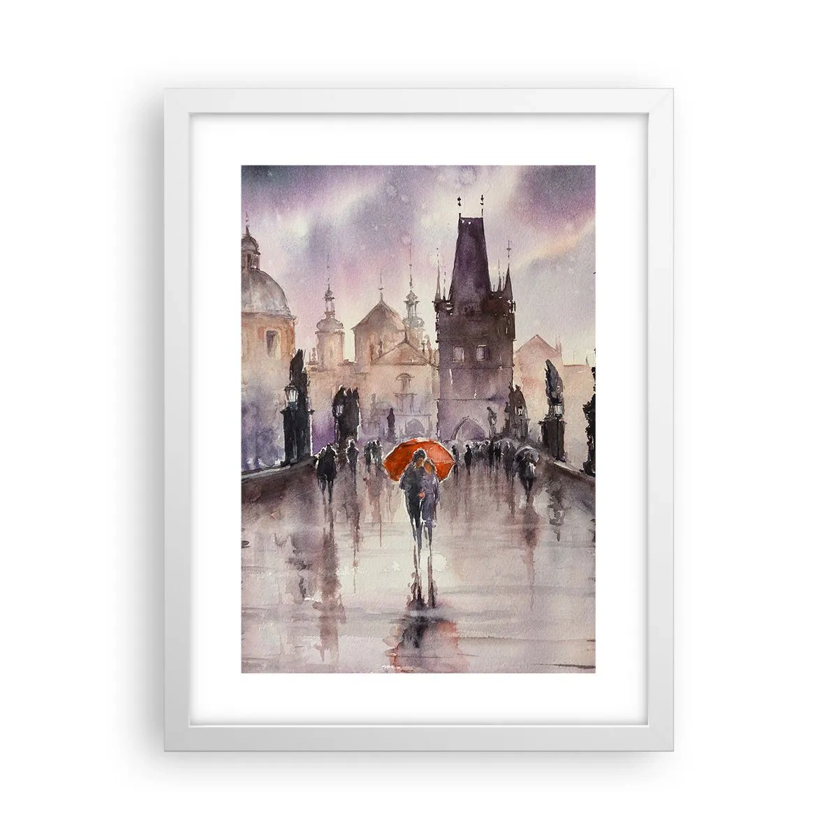 Poster în ramă albă - Oamenii nu se schimbă - 30x40 cm