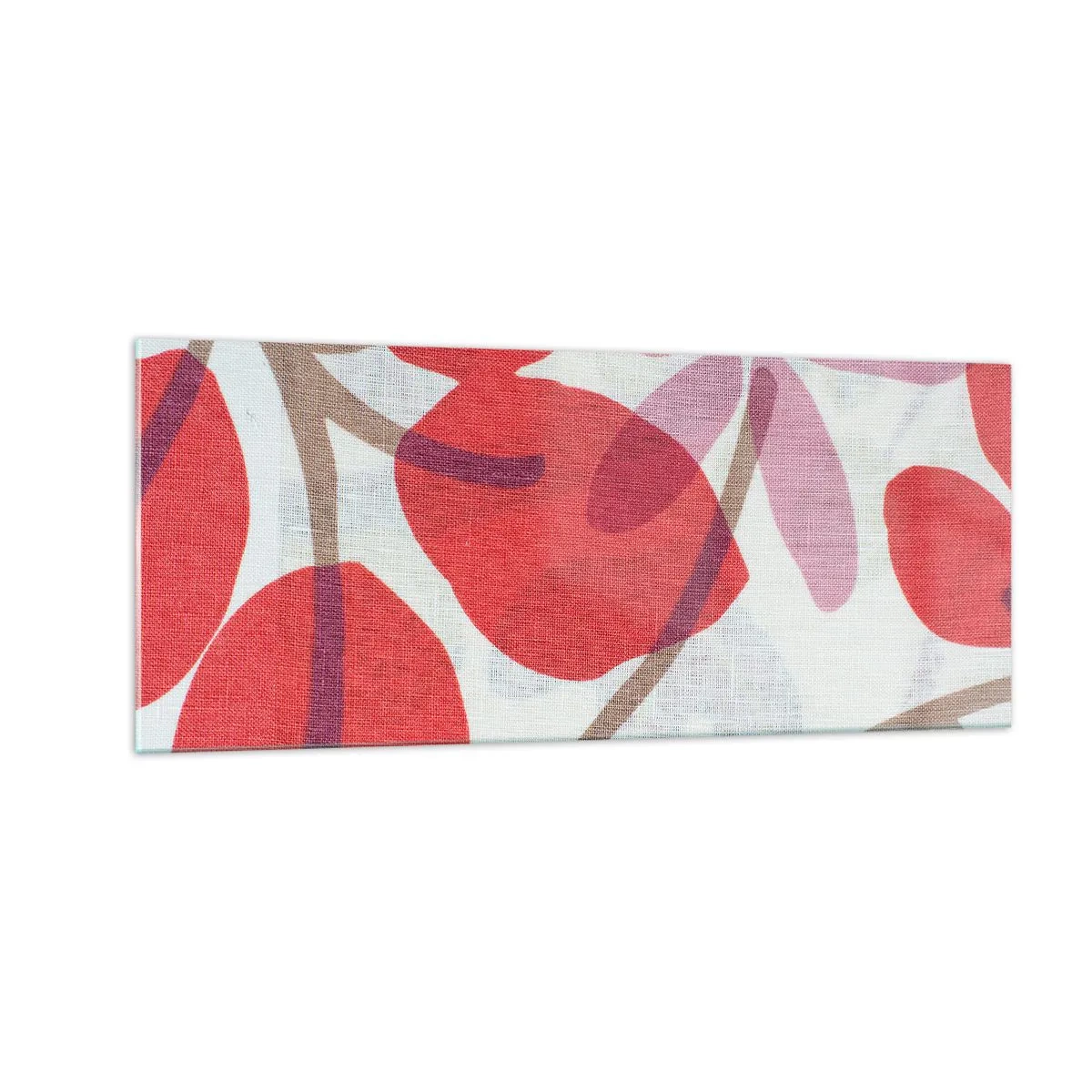 Tablou pe sticlă - Aranjament floral în roz - 100x40 cm