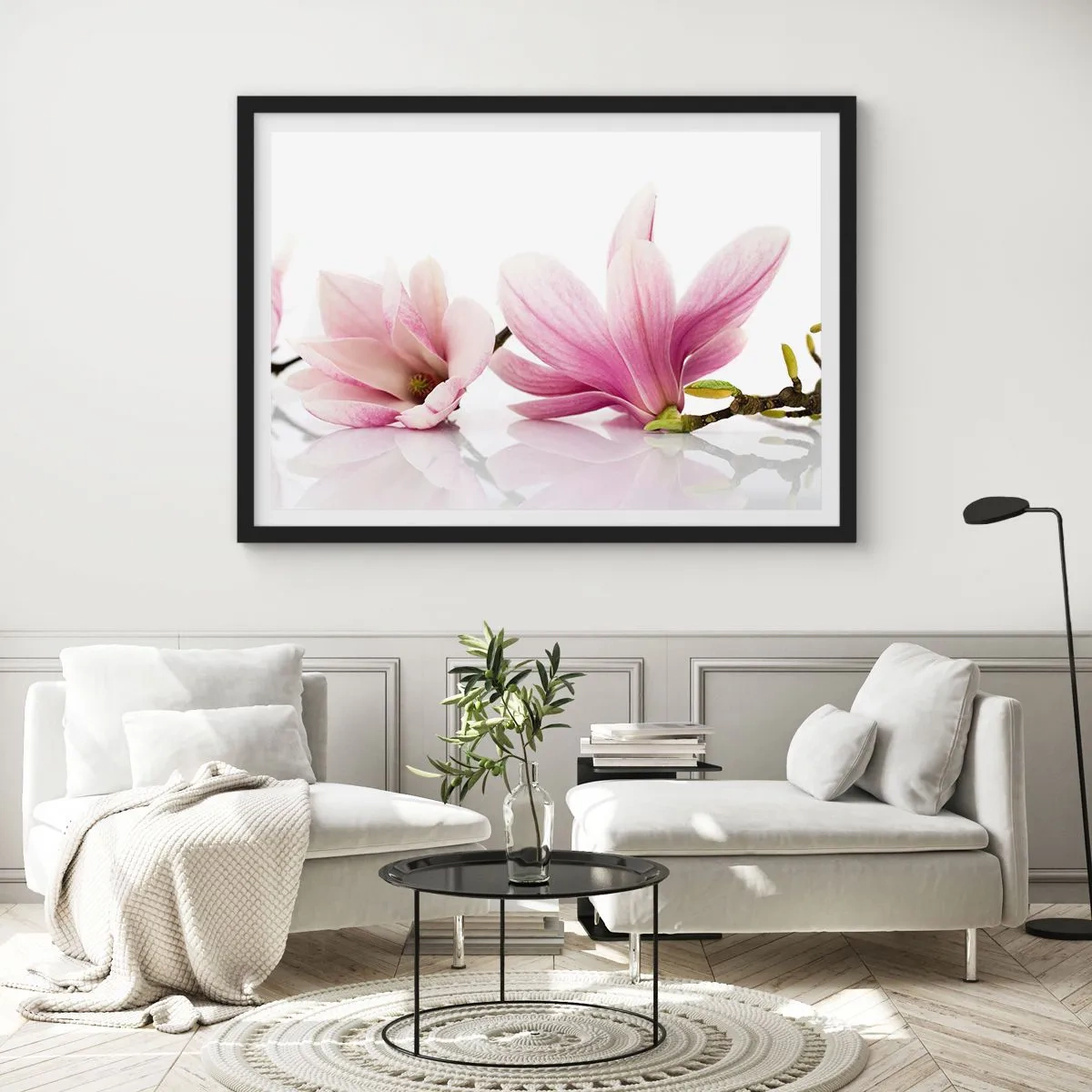 Poster în ramă neagră - Delicate ca o adiere de primăvară - 91x61 cm