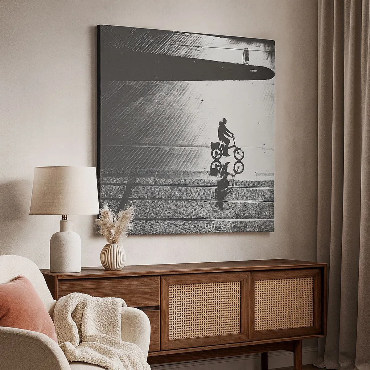 Tablou pe pânză - Înainte, prin oraș - 30x30 cm