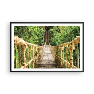 Poster în ramă neagră - Suspendat în verde - 91x61 cm