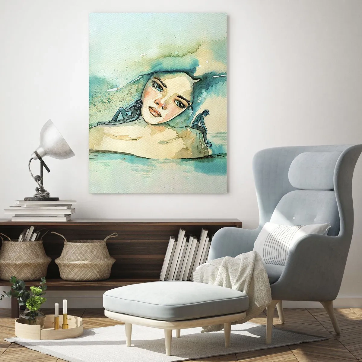 Tablou pe sticlă - Am I blue? - 50x70 cm
