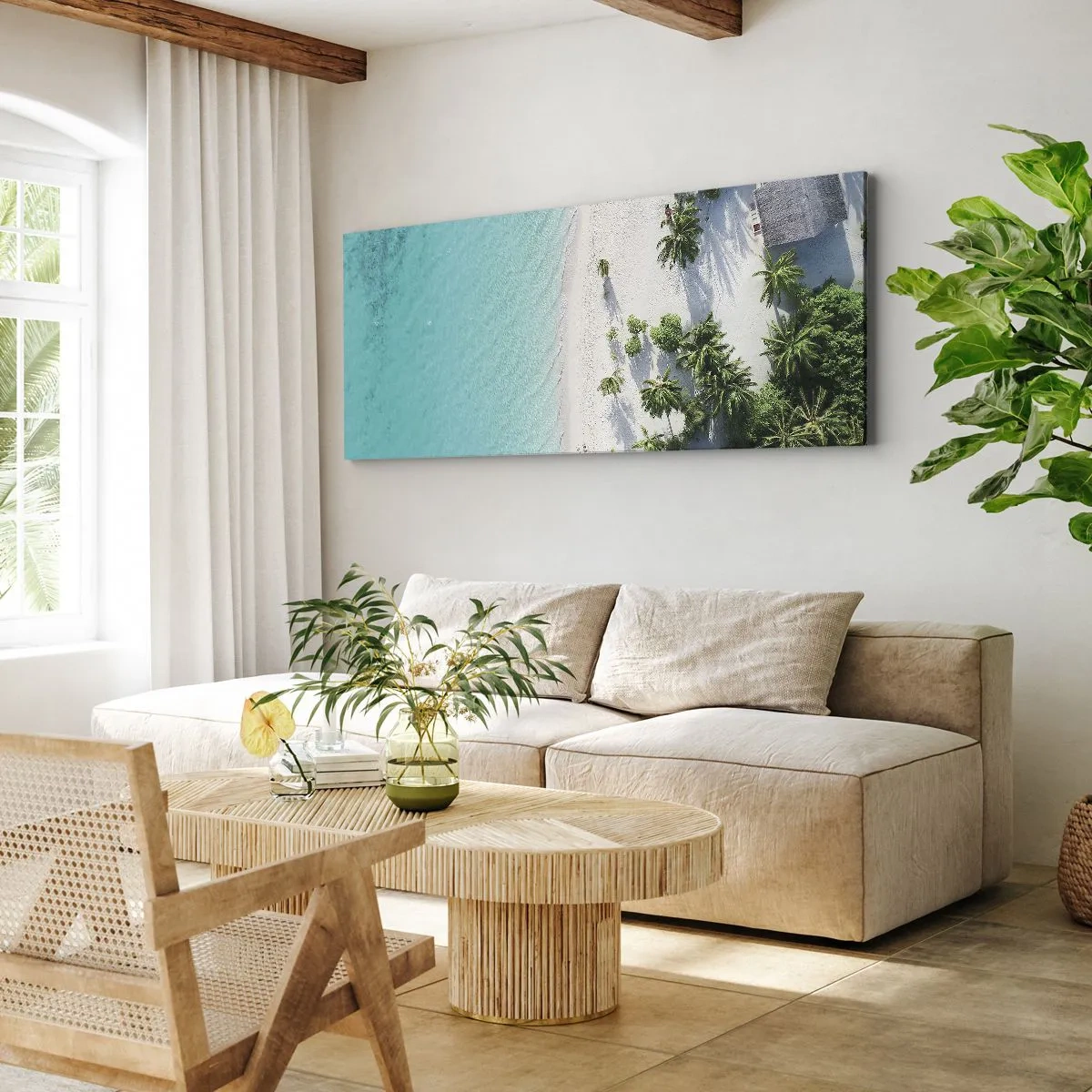 Tablou pe pânză - Vacanță în paradis - 100x40 cm