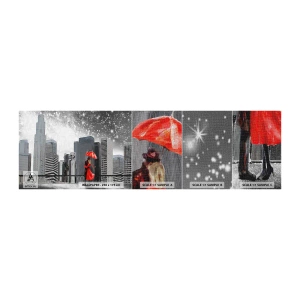 Mostră tapet Premium Canvas - Un om, nu o piatră - New York, Oraș, Dragoste - 100x30 cm