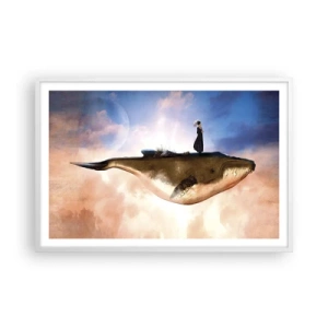 Poster în ramă albă - O călătorie suprarealistă - 91x61 cm