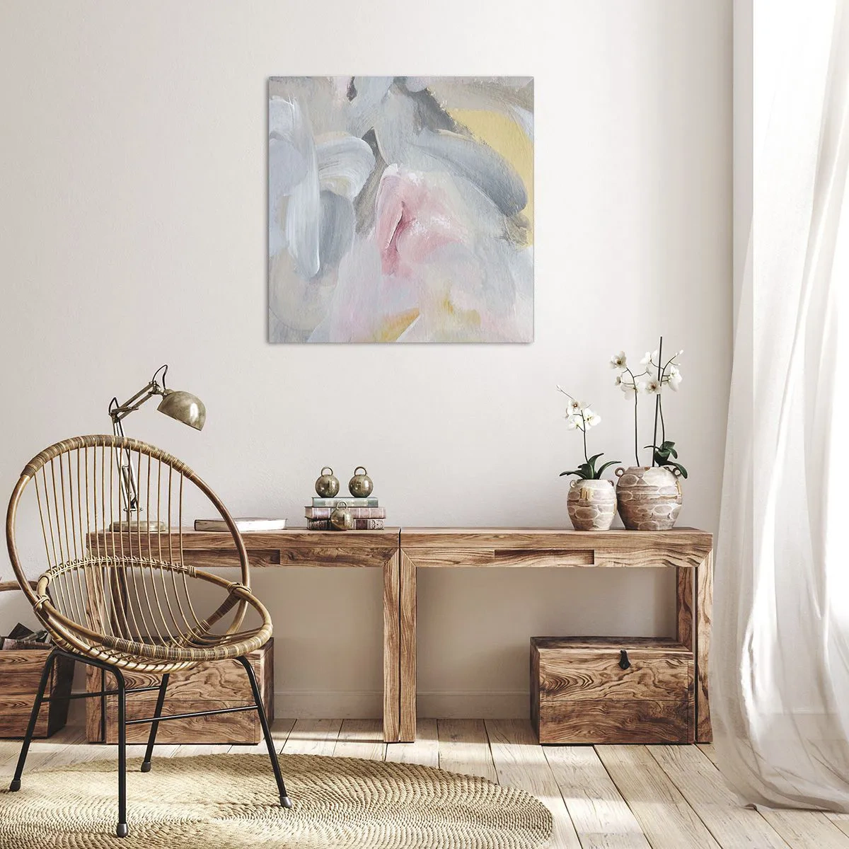 Tablou pe pânză - Într-o lume de pastel - 70x70 cm