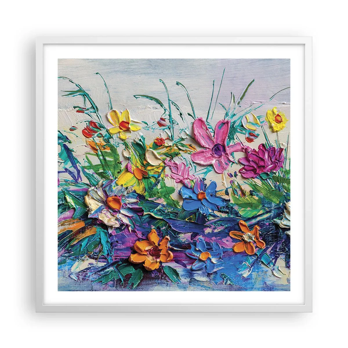 Poster în ramă albă - Nu este deloc o natură moartă - 60x60 cm