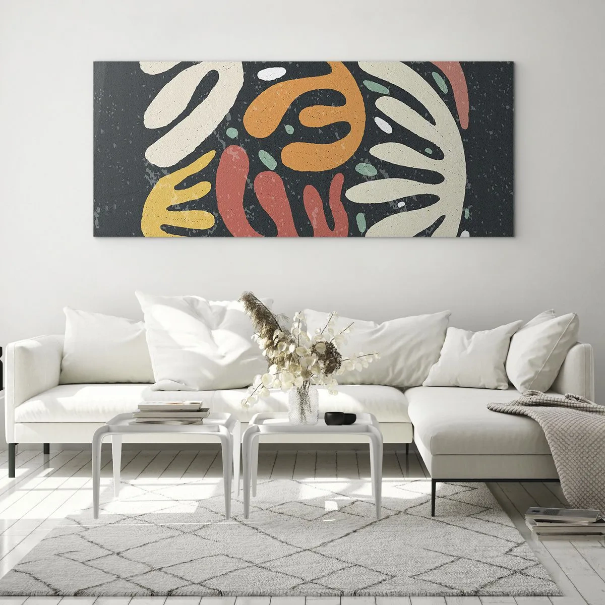 Tablou pe sticlă - Compoziție - te-am prins - 90x30 cm