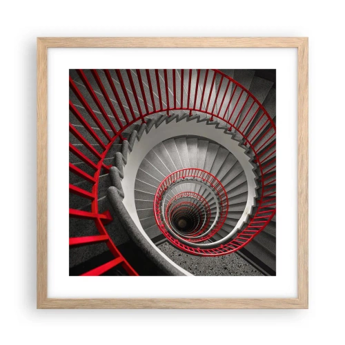 Poster în ramă de stejar deschis - Jocuri arhitecturale - 40x40 cm