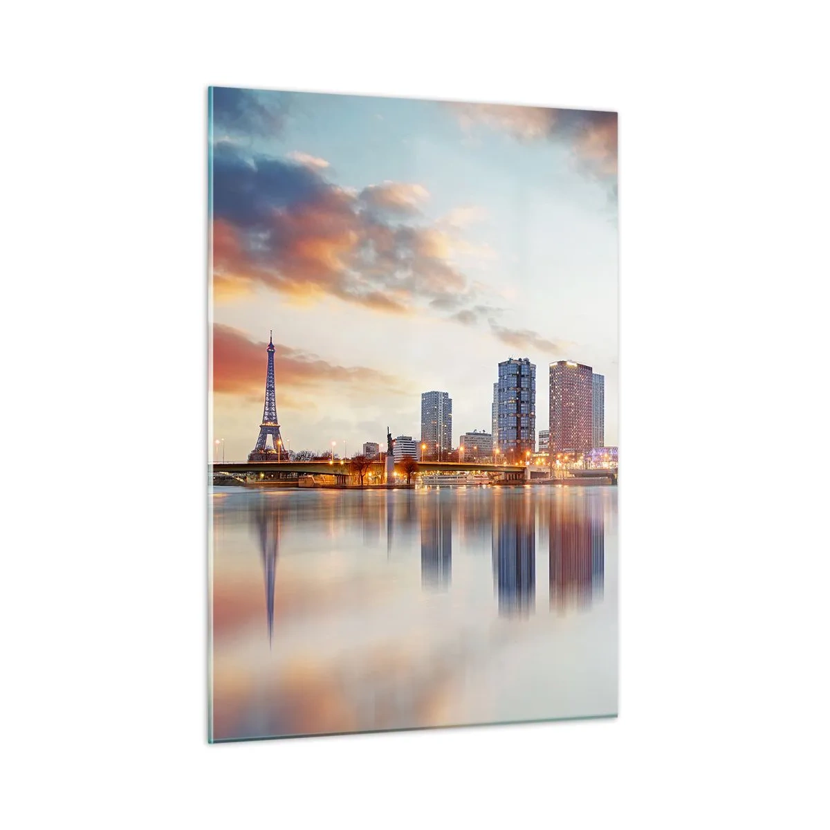 Tablou pe sticlă - Calmul monumental al Parisului - 50x70 cm