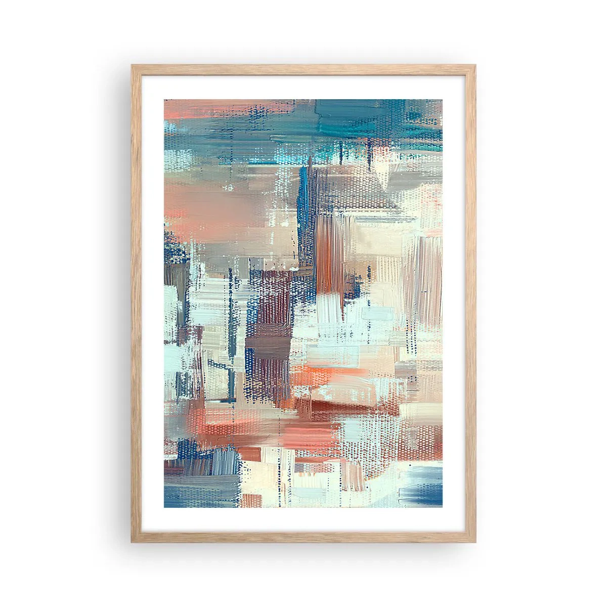 Poster în ramă de stejar deschis - Întinde-te spre lumină - 50x70 cm