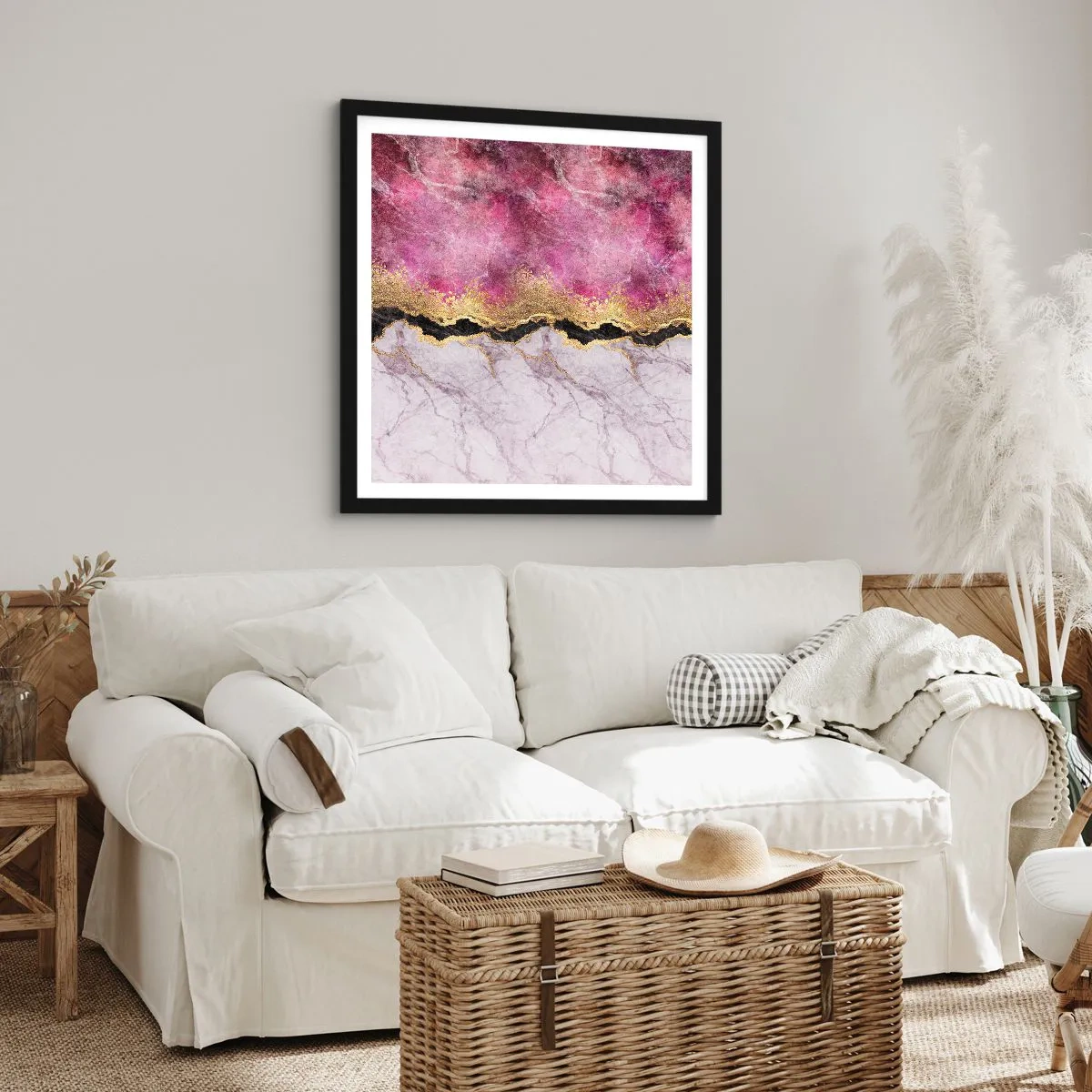 Poster în ramă neagră - La graniță - 60x60 cm