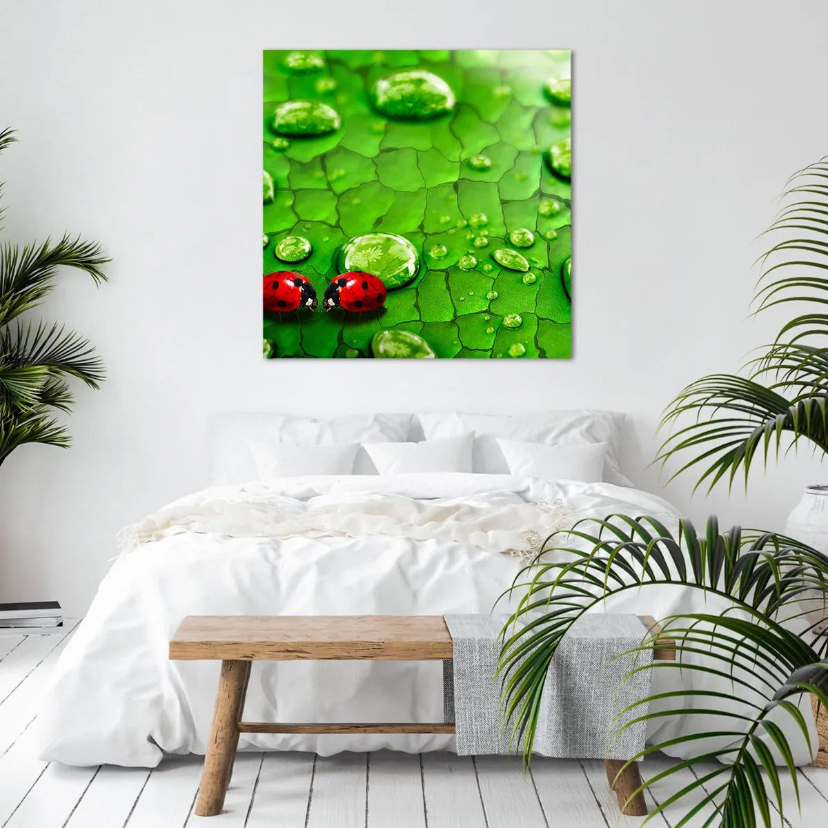 Tablou pe pânză - Întâlnire în verde - 70x70 cm