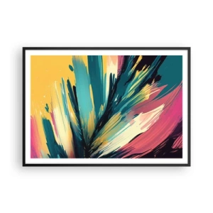 Poster în ramă neagră - Compoziția - o explozie de bucurie - 100x70 cm