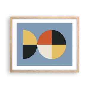 Poster în ramă de stejar deschis - Uită-te și numără - 50x40 cm