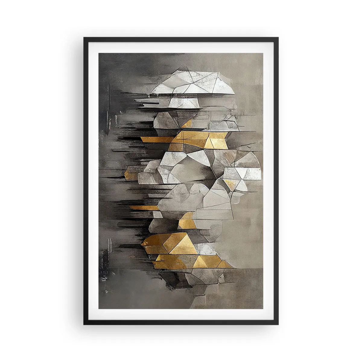 Poster în ramă neagră - Compoziție de gheață și lumină - 61x91 cm