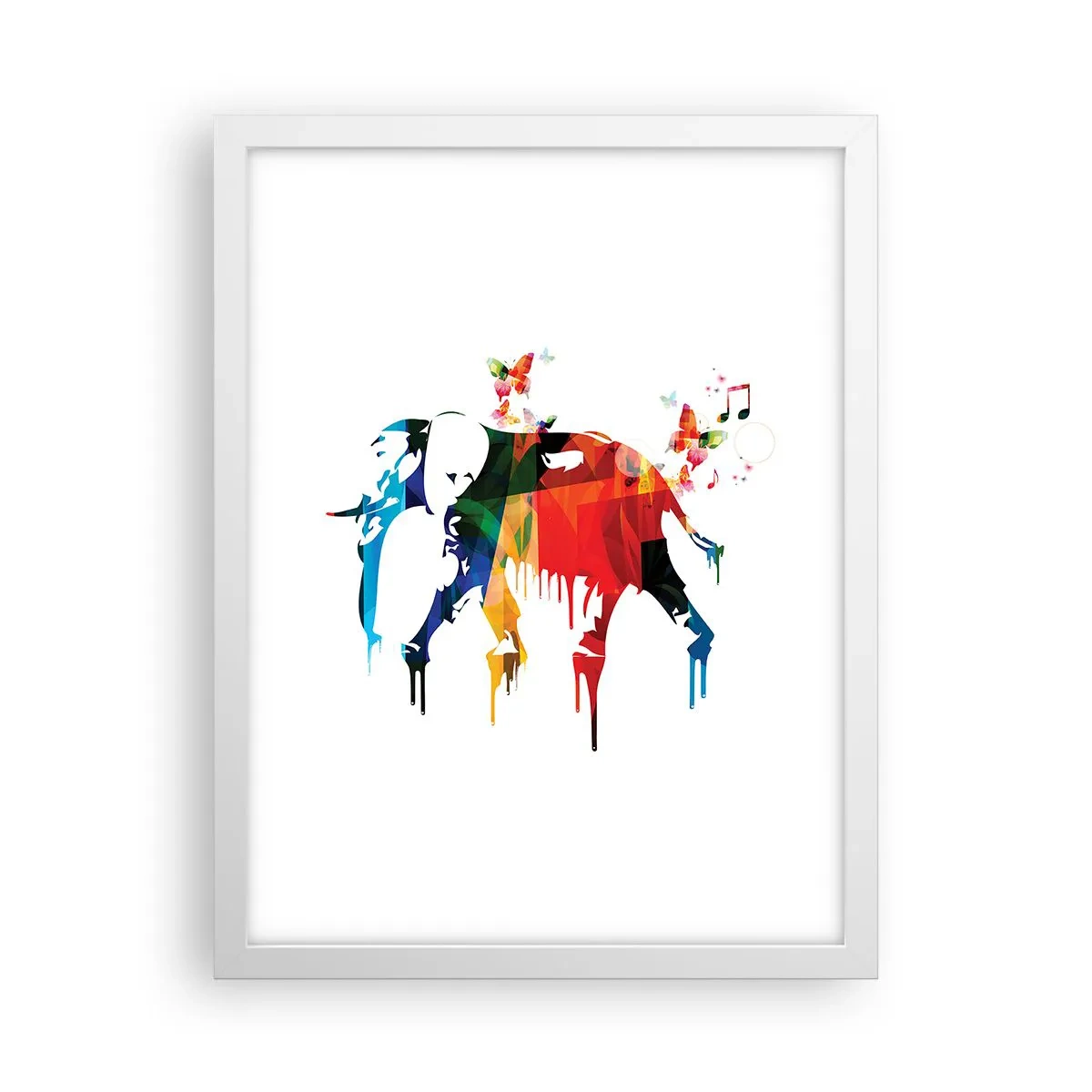 Poster în ramă albă - Toată lumea poate dansa - 30x40 cm