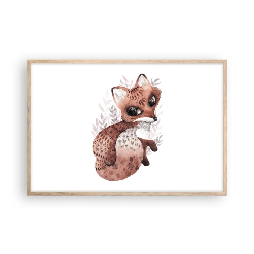 Poster în ramă de stejar deschis - Doar iubire - 91x61 cm