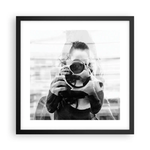 Poster în ramă neagră - Creator și material - 40x40 cm