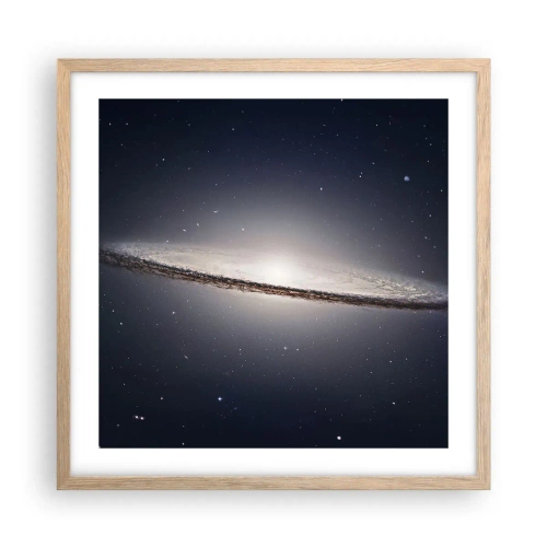 Poster în ramă de stejar deschis - Cu mult timp în urmă, într-o galaxie foarte, foarte îndepărtată... - 50x50 cm