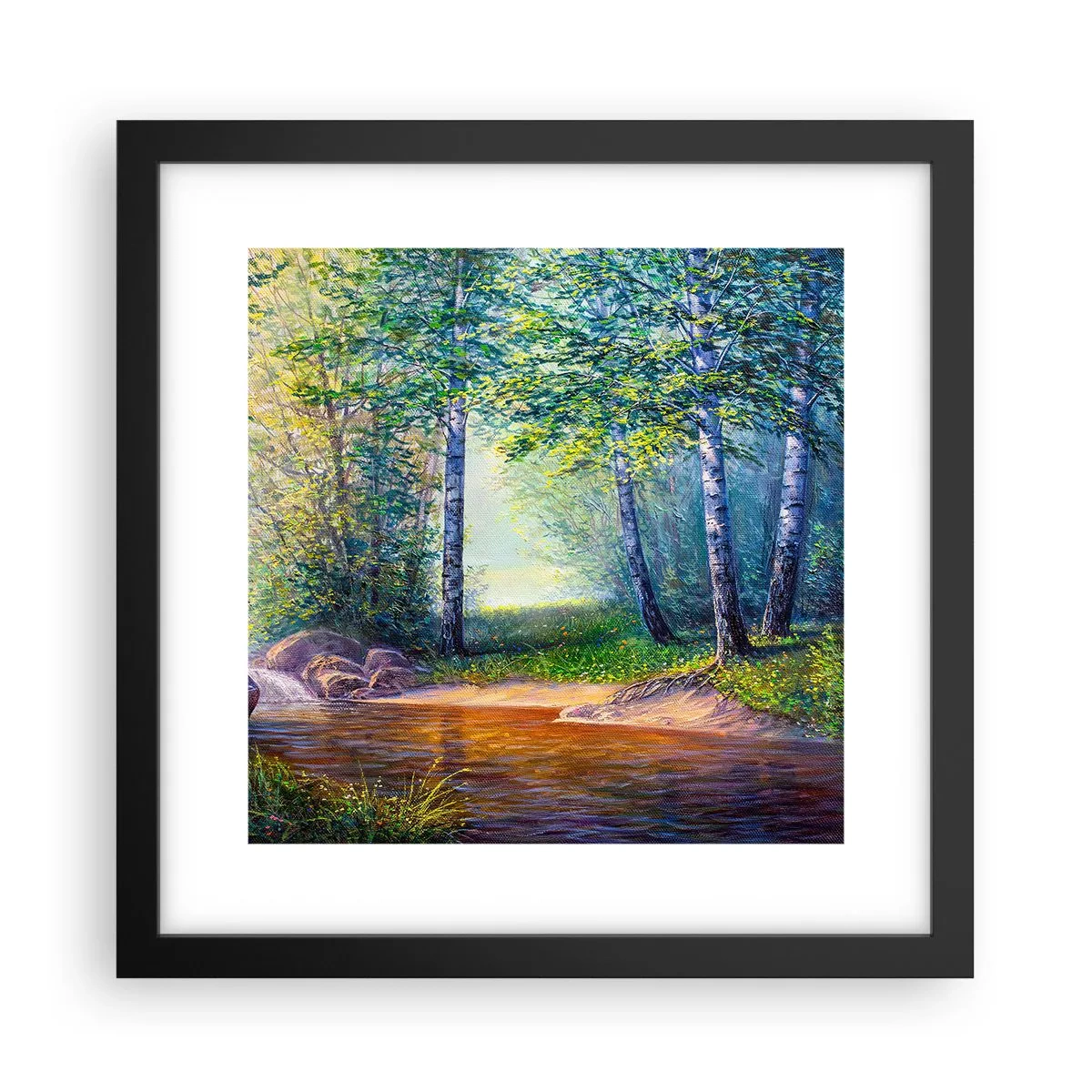 Poster în ramă neagră - Cadru idilic - 30x30 cm