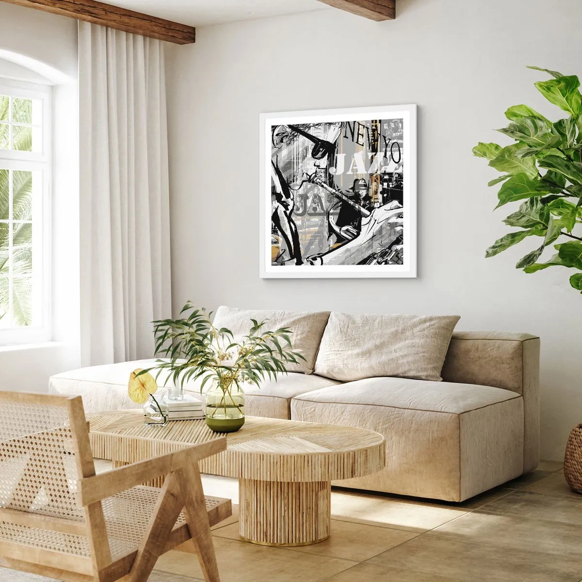 Poster în ramă albă - În ritmul New York-ului - 30x30 cm